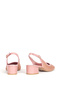 Women's Woven Square Toe Open Thick Heel Shoes PL 916128 Pomegranate - 7