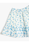 Elastic Waist Normal White Plain Short Girl's Skirt 3skg70016aw - 3
