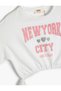 Crop Oversize T-Shirt Short Sleeve Elastic Waist Cotton - 3