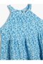 Midi Dress Floral Halter Neck Sleeveless Layered - 3
