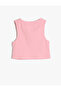 Crop Top with Window Detail Sleeveless Cotton Ribbed - 2