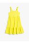 Midi Length Relaxed Fit Dress - Sling, Window Detail, Square Neck