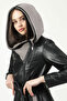 80 cm Oversize Real Pillar Rainy Rough Noisy Season Top Women Black - 5