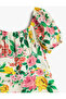 Kids Girl Allover Print Dress, Multicolor - 6