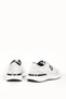 Men's Casual Chunky Sole Lace-up Sneakers Genuine Leather 19498 White - 3