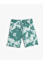 Shorts Batik Patterned Pockets Tie Waist Cotton