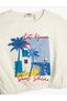 Printed Ecru Girl's T-shirt 3skg10041ak - 3