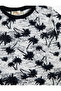 Palm Printed Crew Neck Short Sleeve Cotton T-Shirt - 3