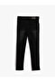 Denim Trousers with Adjustable Elastic Waist, Narrow Leg Pocket Cotton - Slim Jean - 3