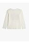 Long Sleeve Printed T-Shirt Round Neck Cotton - 2