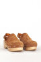 Women's Closed Toe Belted Clogs Slippers Suede Leather Zy 7607 Tan - 2