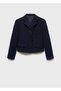 Düğmeli crop blazer ceket - 3