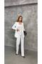 Women's Satin Detailed Faced Suit - 4