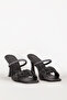Women's Embellished Embellished Dress Slippers, Genuine Leather, Zy 7716 Black - 2