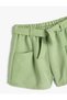 Shorts with Belt Detail, Pockets, Elastic Waist Modal Fabric - 3