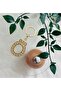 Gold Letter O Stone Keychain - 2