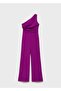 Asymmetrical Jumpsuit with Draped Detail - 3