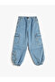 Parachute Jeans Pocketed Cotton with Adjustable Elastic Waist - Parachute Jean - 3