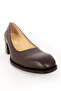Women's Square Blunt Toe Classic Heeled Shoes Br 44273 Brown - 5