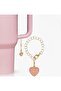 Letter O Heart Thermos Compatible Pink Charm Accessory Hanging Ornament