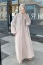 Stone-Embellished Abaya Beige - 8