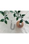 Silver Letter U Stone Keychain