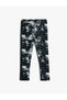 Tights with Elastic Waist and Tie-Dye Pattern - 2