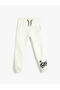 Jogger Sweatpants with Tie Waist, Pocket and Print Detail - 3