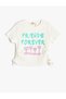Heart Printed T-Shirt Short Sleeve Crew Neck Cotton
