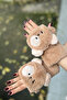 Ratatuy Design Inside Fleece Button Detailed Touch Screen Compatible Covered Plush Special Design Gloves
