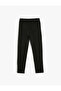 Basic Leggings with Slit Detail and Elastic Waist - 2