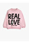 Sweatshirt Long Sleeve Crew Neck Slogan Printed Raised
