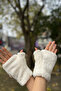 Ratatuy Design Inside Fleece Button Detailed Plush Special Design Gloves with Cover Compatible with Touchscreen - 3
