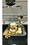 Set of 6 Square Coffee Tea Single Metal Presentation Tray - 4