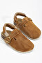 Sabo Real Suede Leather Cork Sole Children's Sandals Brown