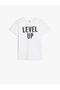 Cotton Short Sleeve T-Shirt - Crew Neck, Slogan Printed