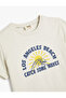 Short Sleeve Crew Neck City Printed Cotton T-Shirt - 3