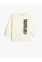 Sweatshirt Skateboard Printed Long Sleeve Crew Neck Ribbed