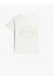 T-Shirt Short Sleeve Slogan Printed Crew Neck Cotton - 2