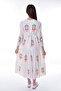 Girl's Cotton Linen Long Lined Hijab Dress - 6