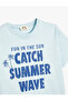 Cotton Short Sleeve T-Shirt - Crew Neck, Slogan Printed - 3