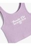 Athlete Slogan Printed Round Neck Strap Ribbed - 3