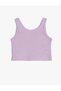 Athlete Slogan Printed Round Neck Strap Ribbed - 2