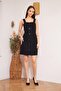Women's Black Strappy Button Detailed Mini Dress Dm1011 - 7