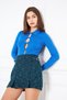 Women's Green Buckle Detailed Shorts Skirt Dm2019 - 6