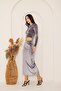 Women's Anthracite Velvet Maxi Skirt Dm2026 - 3