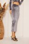 Women's Anthracite Velvet Maxi Skirt Dm2026 - 4