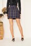 Women's Purple Slit Detailed Tweed Mini Skirt Dm2004 - 6