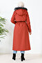 Tile Hooded Fur Lined Bondik Coat - 8