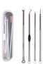 Comedone Acne Blackhead Cleaner Set of 4 Stainless Steel Comedone Silver Comedone Boxed